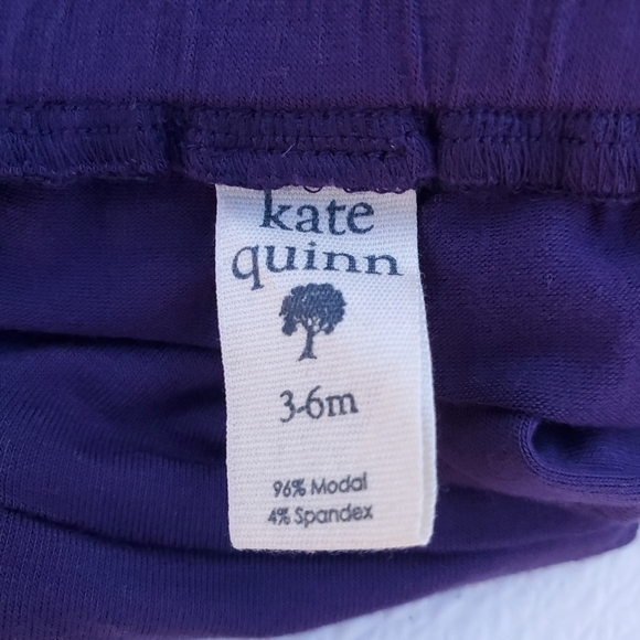 NWOT Kate Quinn Leggings Purple Baby Girls 3-6 Months Modal - Picture 4 of 5